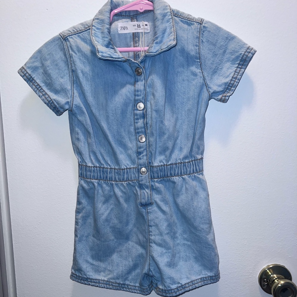 Zara Denim Romper Size 2-3T